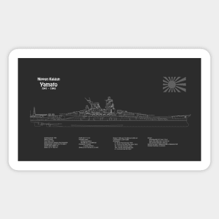 Yamato Battleship of the Imperial Japanese Navy - PDpng Sticker